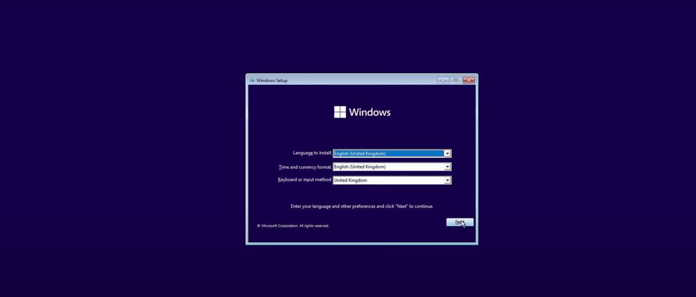 Selecting language preferences, time and currency format, and keyboard layout