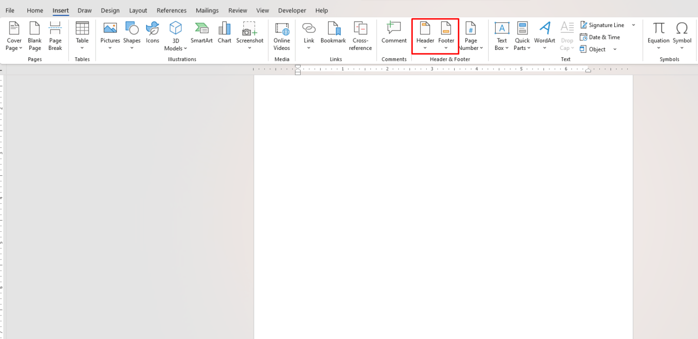 Headers and Footers in Word