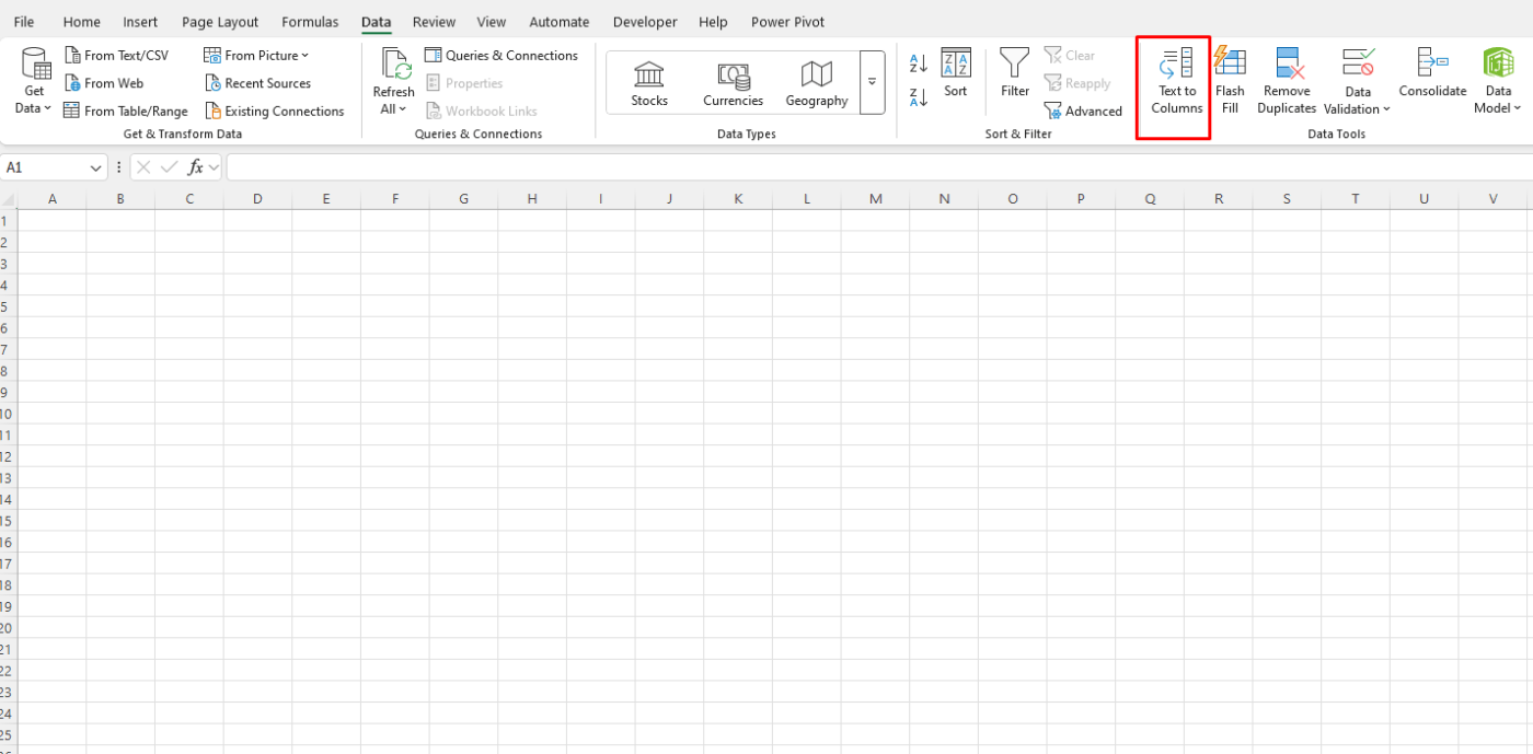 Large Data Sets in Excel