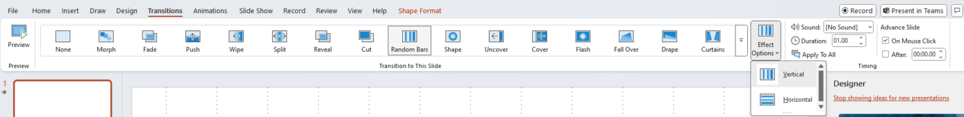 PowerPoint Slide Transitions