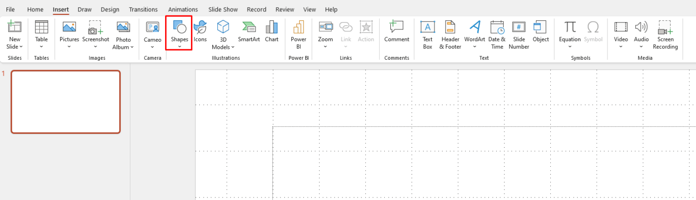 Timeline in Microsoft PowerPoint