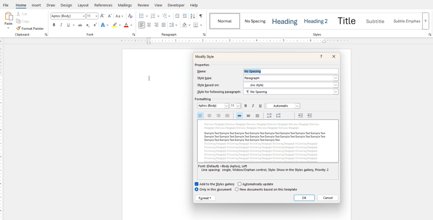 Format Long Documents in Word